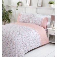 Rapport Home Penelope Polycotton Duvet Cover Set With Pillowcase in Pink | Size: King