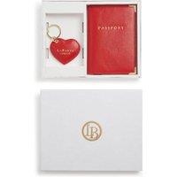 LaBante London Ash Passport Holder & Key chain Gift Box in Red