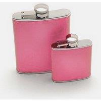 Silver Editions Travelling Bright Hip Flasks available in 2.5oz & 6oz sizes in Fuchsia | Size: Large