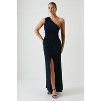 Twist Detail One Shoulder Jersey Bridesmaid Dress