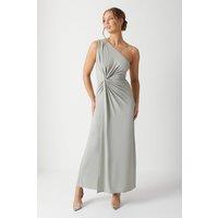 Coast Women's Twist Detail One Shoulder Jersey Bridesmaid Dress in Sage | Size: 16