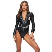 Ann Summers Women's Police Officer Body in Black | Size: Small