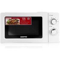 Geepas 20L Microwave Oven with 700W with Defrost & 30-Min Timer in White