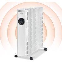 Igenix Digital Oil Filled Radiator Heater, 2.5kW/2500 W in White