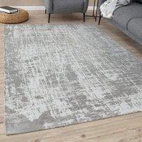 THE RUGS Washable Rugs for Living Room Kitchen Bedroom Abstract Design Grey Machine Washable Area Rugs & Runners 6921 | Size: 200 cm x 290 cm