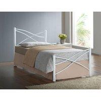 Comfy Living Ltd Contemporary Metal Bed Frame in White | Size: Single