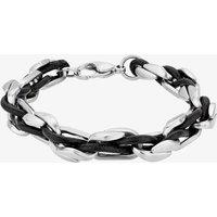 Bourne and Wilde Men's Woven Bracelet CBC-008SBK in Black | Size: 21 cm