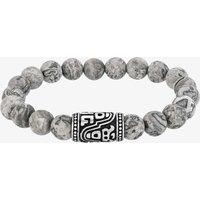 Bourne and Wilde Men's Grey Jasper Bead Bracelet OSB-1627SGR | Size: 21 cm