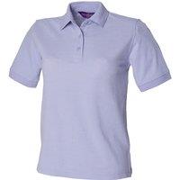 Henbury Women's 65 35 Polo Shirt in Lavender | Size: Medium