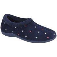 Sleepers Women's Sophie Velour Slippers in Navy | Size: 8
