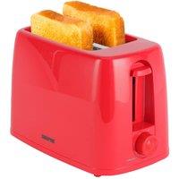 Geepas 2 Slice Bread Toaster 6 Level Browning Control with Crumb Tray Small Slot in Red