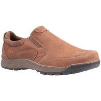 Hush Puppies Men's 'Jasper' Leather Slip On Shoes in Tan | Size: 8