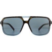 Dolce & Gabbana Men's Square Havana Transparent Blue Brown Gradient Sunglasses