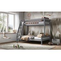 Noomi Nora Solid Wood Triple Bunk Bed in Grey | Size: EU Single