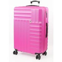 Pierre Cardin Soleil 22 Wheeled Carry On Hard Sided Cabin Suitcase TSA Luggage Pink in Bright Pink | Size: Small