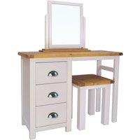Cabinet Bits Argenta 3 Drawer Dressing Table Set Chrome Cup Handle in Light Grey