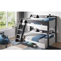 Flair Flick Triple Bunk Bed with Storage in Grey | Size: Single