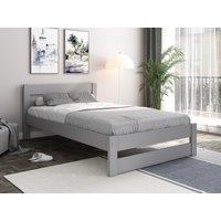 Noomi Tera Solid Wood Small Double Bed in Grey