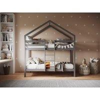 Flair Nest House Bunk Bed in Grey | Size: EU Single