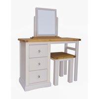 Cabinet Bits Loreo 3 Drawer Dressing Table Set Chrome Knob in Light Grey