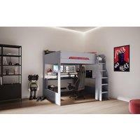Flair Skyhigh Small Double Gaming High Sleeper Bed in Grey