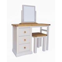 Cabinet Bits Loreo 3 Drawer Dressing Table Set Wood Knob in Light Grey