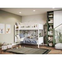 Flair Bea Bunk Bed in White | Size: Single