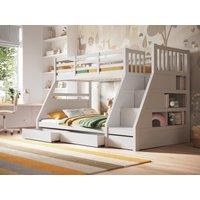 Flair Lunar Wooden Triple Bunk Bed in White | Size: Single