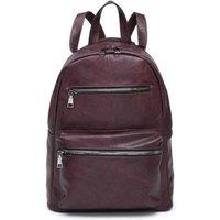 JFY Women's 2 Zipped Front Pockets Backpack in Purple