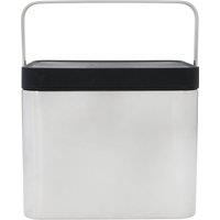MasterClass Stainless Steel Compost Bin with Antimicrobial Lid in Silver