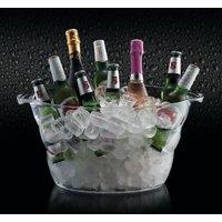 BarCraft Acrylic Large Oval Ice Bucket in Clear