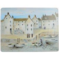 Creative Tops Cornish Harbour Pack Of 4 Premium Placemats in White