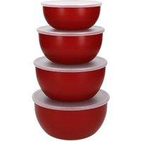KitchenAid 4pc Meal Prep Bowls Set with Lids - Empire Red