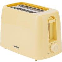 Geepas 2 Slice Bread Toaster 6 Level Browning Control with Crumb Tray Small Slot in Beige