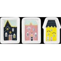 KitchenCraft The Nutcracker Collection 3-Piece Decorative Plate Set in White