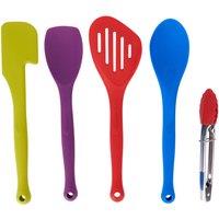 Colourworks 5-Piece Silicone Cooking Utensils Set in Green