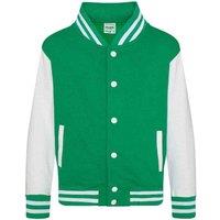AWDis Varsity Jacket in Bright Green | Size: 3-4 Years