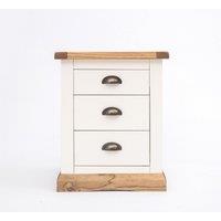Cabinet Bits Tropea 3 Drawer Bedside Table in Off-White