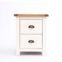 Cabinet Bits Lovere 2 Drawer Bedside Table in Off-White