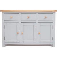 Cabinet Bits Argenta Light Grey 3 Drawer 3 Door Sideboard Wood Knob
