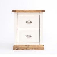 Cabinet Bits Tropea 2 Drawer Bedside Table in Off-White