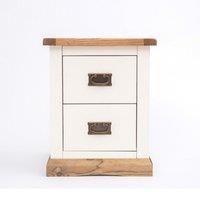 Cabinet Bits Tropea 2 Drawer Bedside Table in Off-White