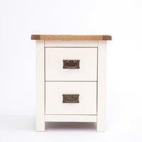 Cabinet Bits Lovere 2 Drawer Bedside Table in Off-White