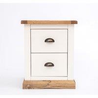 Cabinet Bits Tropea 2 Drawer Bedside Table in Off-White