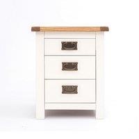 Cabinet Bits Lovere 3 Drawer Bedside Table in Off-White