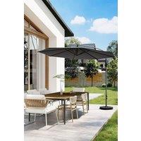 Garden 3m Banana Parasol Large Cantileverwith Cross and Fillable Base