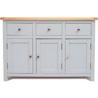 Cabinet Bits Argenta Light Grey 3 Drawer 3 Door Sideboard Brass Knob