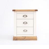 Cabinet Bits Tropea 3 Drawer Bedside Table in Off-White