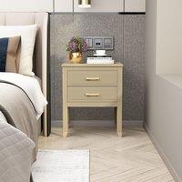 Cabinet Bits Palazzi 2 Drawer Bedside Table in Light Beige