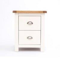 Cabinet Bits Lovere 2 Drawer Bedside Table in Off-White